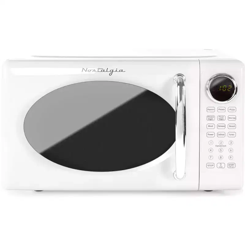 Nostalgia Retro Compact 0.7 Cu Ft & 700-Watt Countertop Microwave Oven