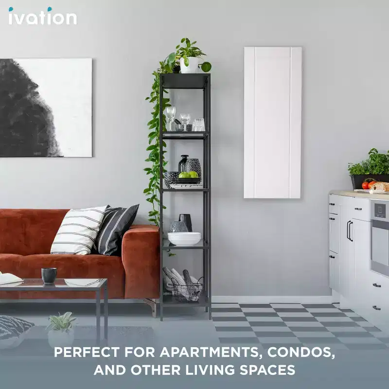 Ivation Ironing Board, Wall Mounted Ironing Board Cabinet W/Right Side Door & Release Lever, White