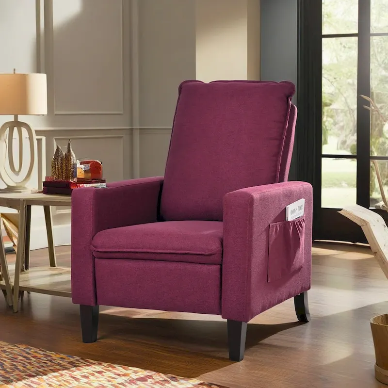 Adjustable Recliner Sofa with Cup Holder and Storage Pocket