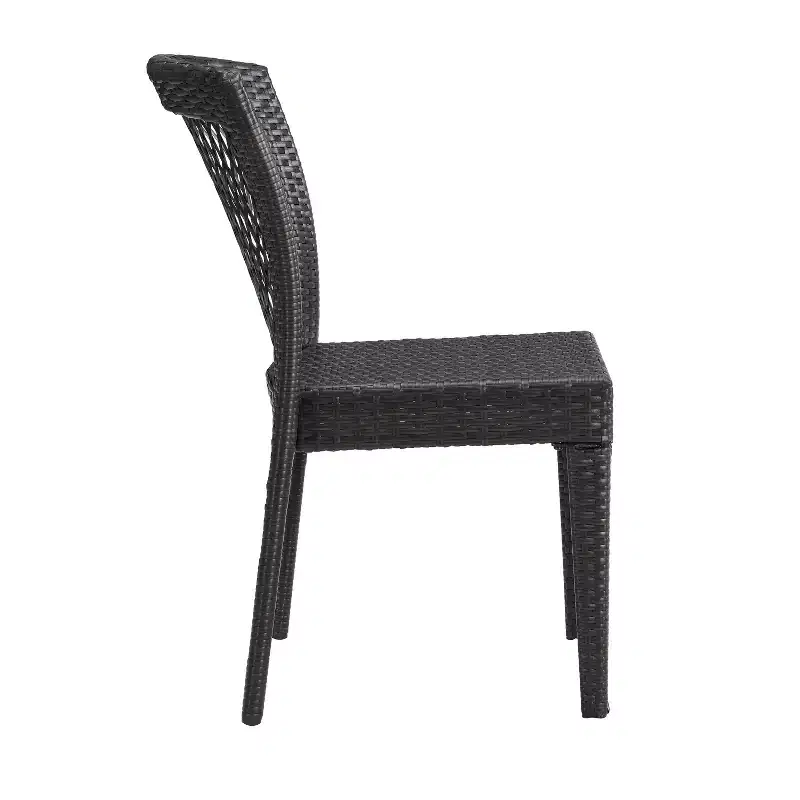 Christopher Knight Home Ashton Outdoor Wicker 3 Piece Stacking Chair Chat Set, Multibrown