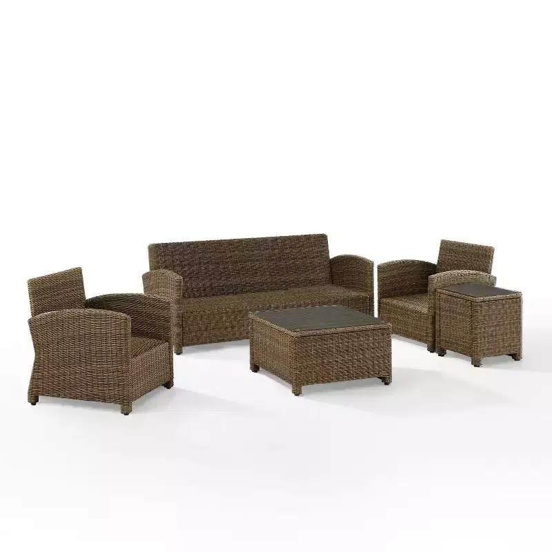Bradenton 5pc Outdoor Wicker Sofa Set - Crosley