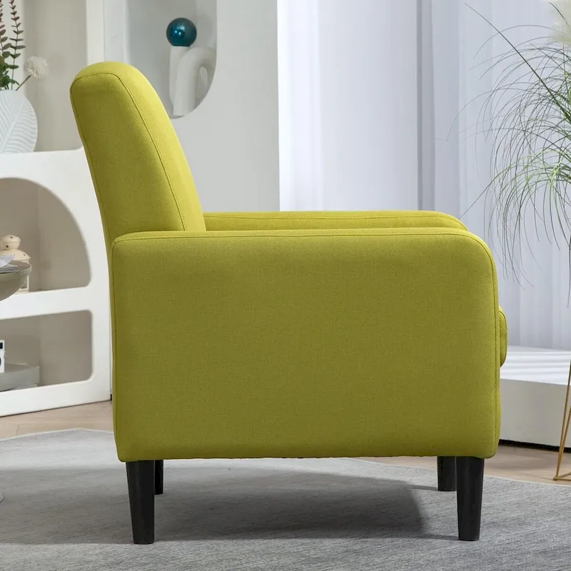 Accent Armchair with Solid Wood Frame and Padded Seat