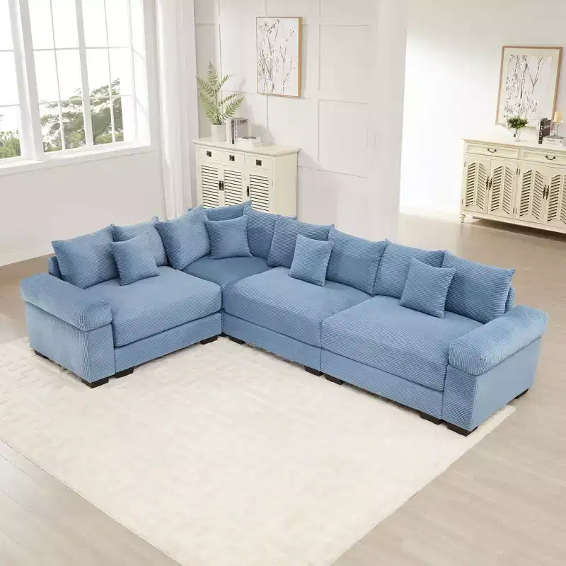 Oversized Cloud Modular Sectional Couch,Convertible Sectional Couches Deep Seat Extra-Wide Armrests