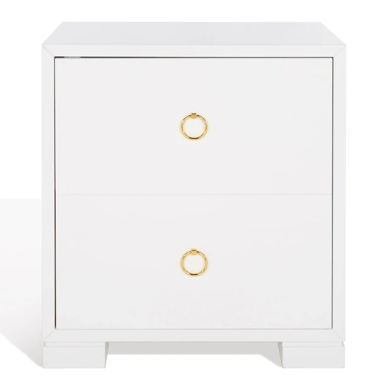 White and Gold Lacquer Chest - 24 W x 18 D x 26 H