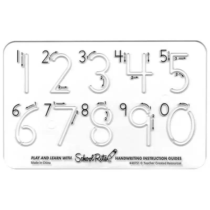 Teacher Created Resources School-Rite Handwriting Instruction Guides, Numbers, 8x5 in