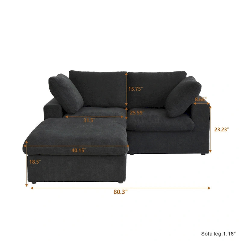Modern Modular Convertible Sectional Sofa Couch for Living Room