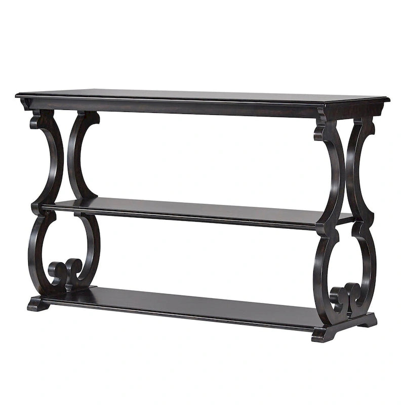 Lorraine Wood Scroll TV Stand Sofa Table by iNSPIRE Q Classic
