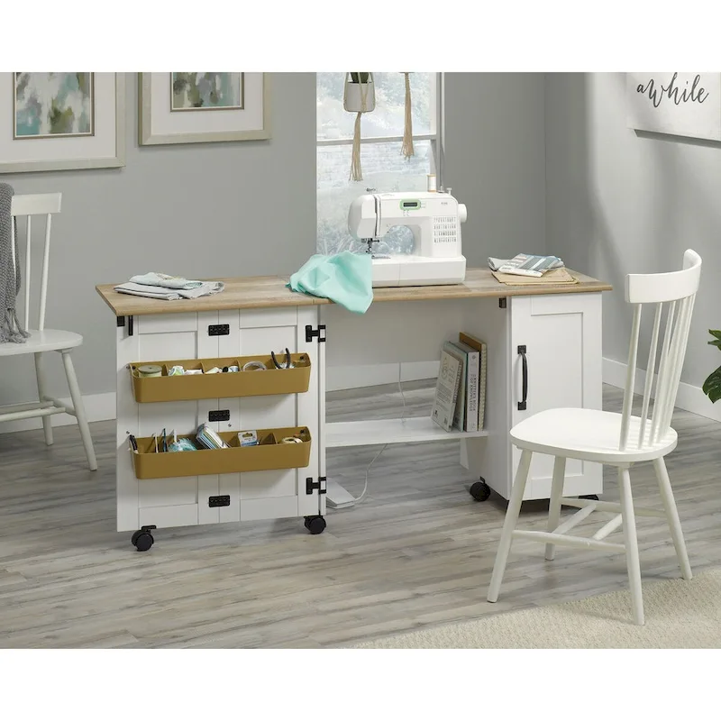 Collection Easy Rolling Sewing and Craft Table/Cart