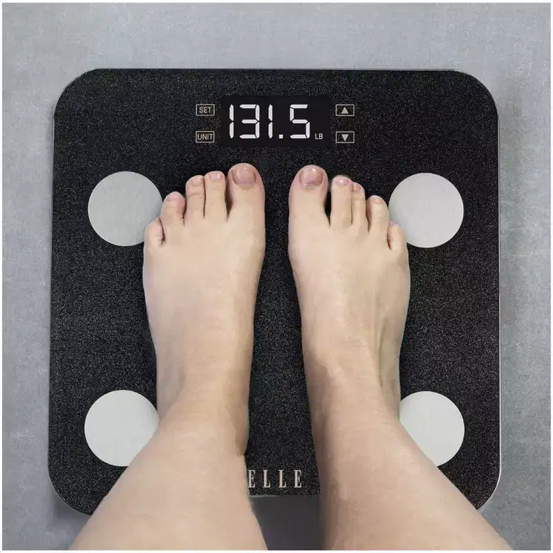 Elle Digital Bathroom Scale - Glitter Black