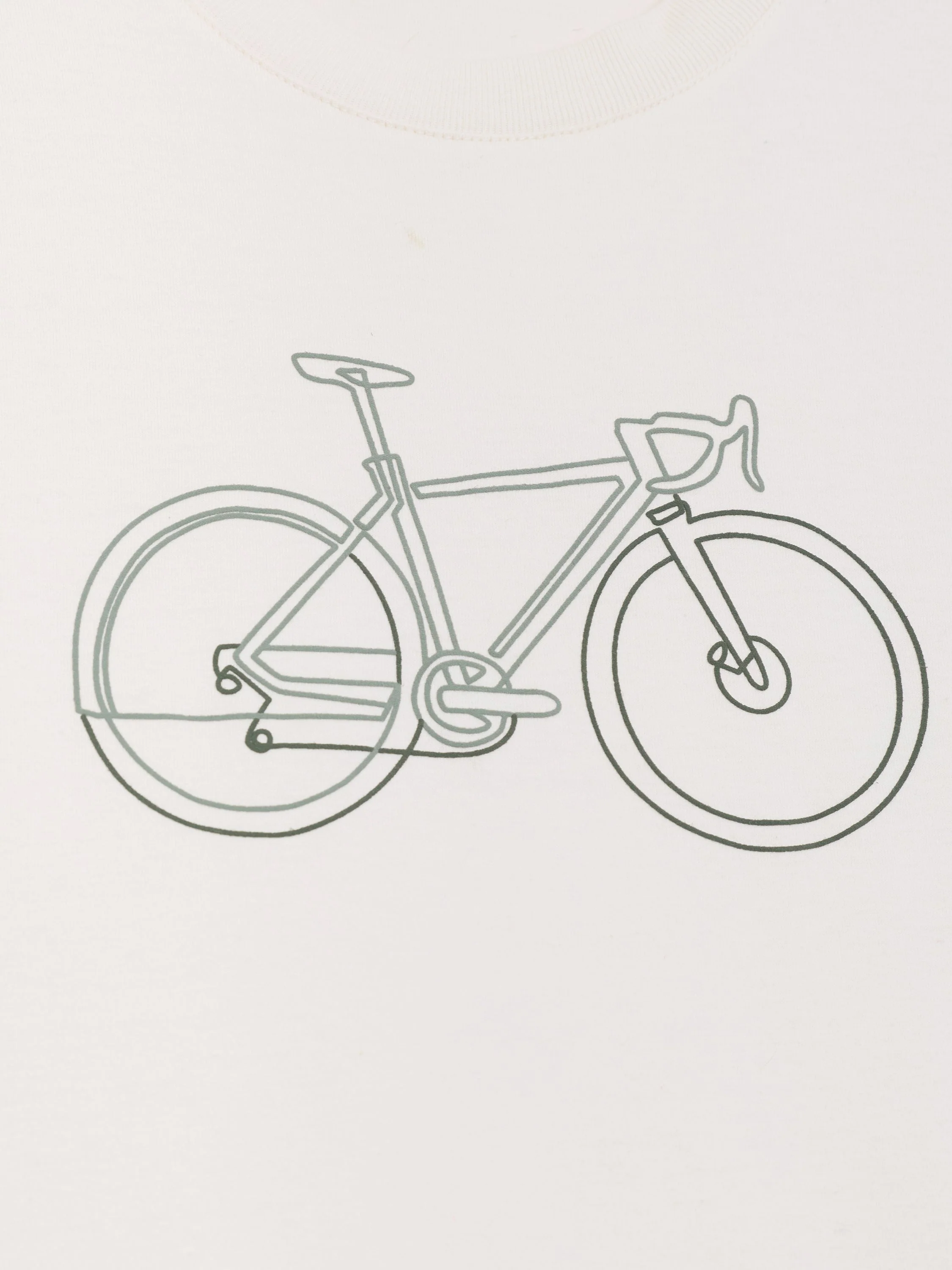 Organic Cotton Bike Graphic White T-Shirt