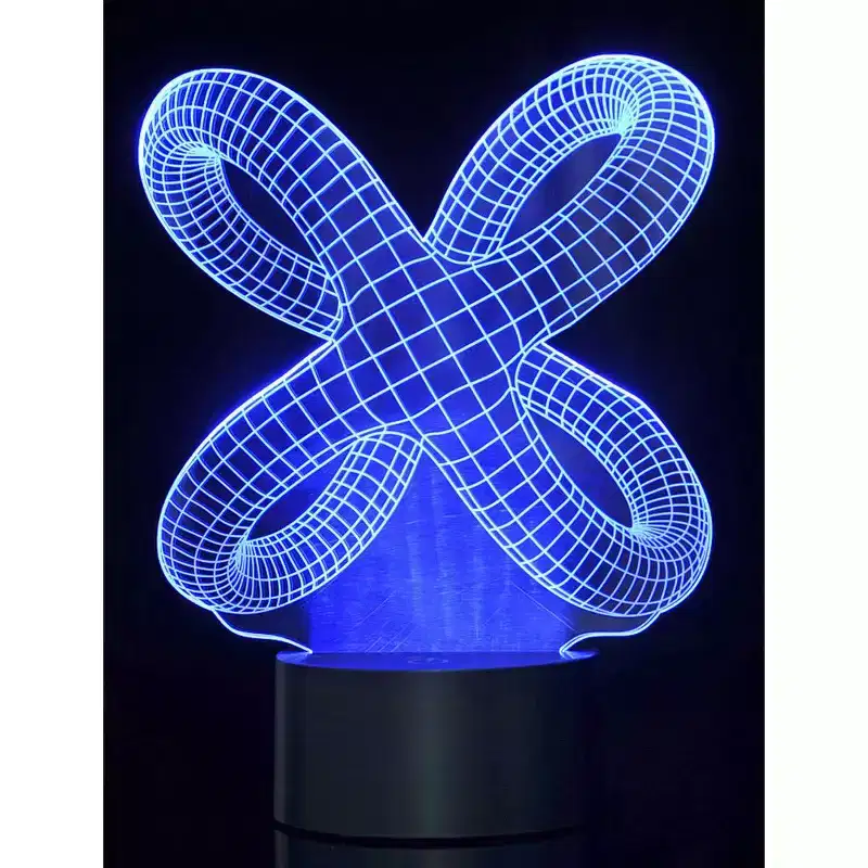 JuzToys 3D Crisscross Rings Laser Cut Precision LED Lights
