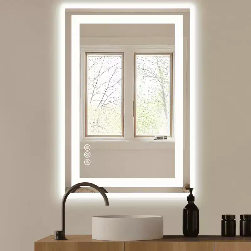 Bathroom Mirror Dual Light Source Three Lighting Modes