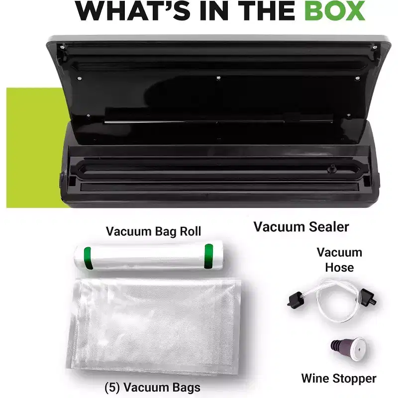NutriChef Digital Food Vacuum Sealer System - Black