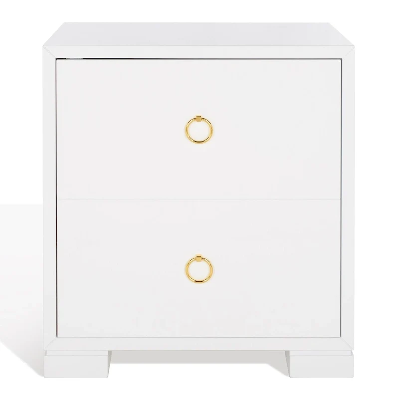 White and Gold Lacquer Chest - 24 W x 18 D x 26 H