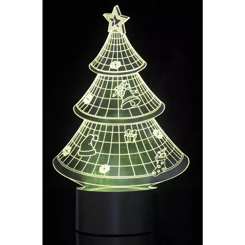 JuzToys 3D Christmas Tree Laser Cut Precision LED Lights