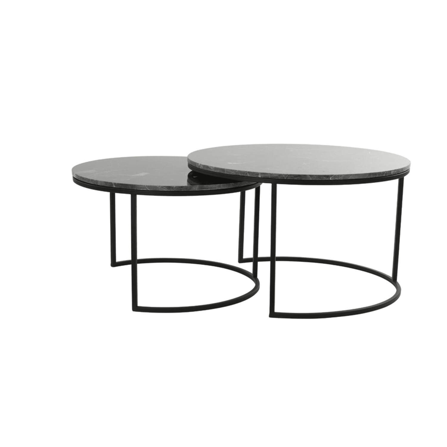 Black Marble Nesting Coffee Tables