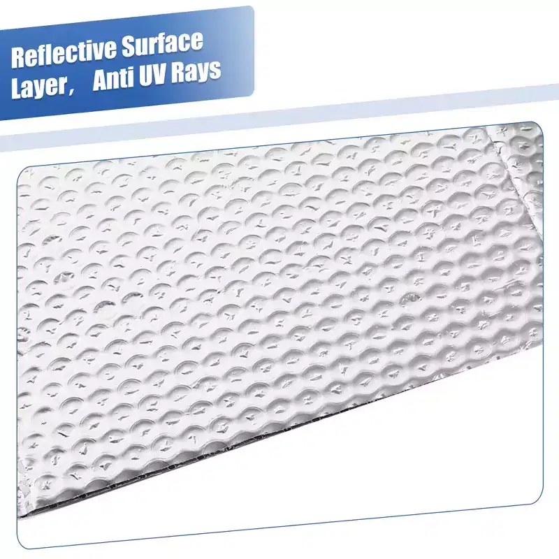 Unique Bargains Car Front Windshield Interior Anti-UV Against Heat Rays Sun Shade Silver Tone 59.06''x31.5'' 1 Pc