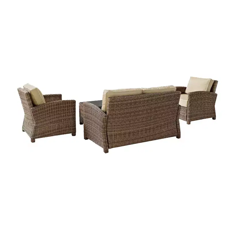 Bradenton 4pc Outdoor Wicker Conversation Set - Crosley