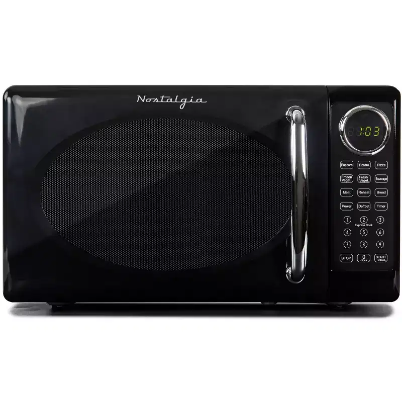 Nostalgia Retro Compact 0.7 Cu Ft & 700-Watt Countertop Microwave Oven