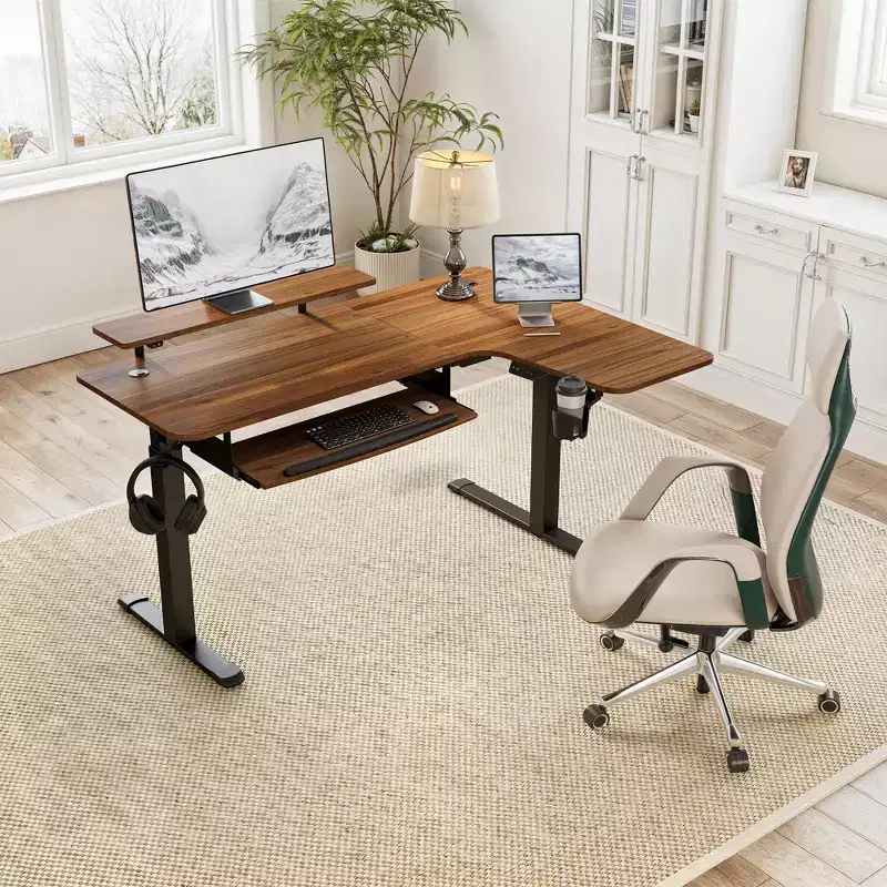 EUREKA ERGONOMIC 60x23 L Shaped Standing Desk with Accessories Set