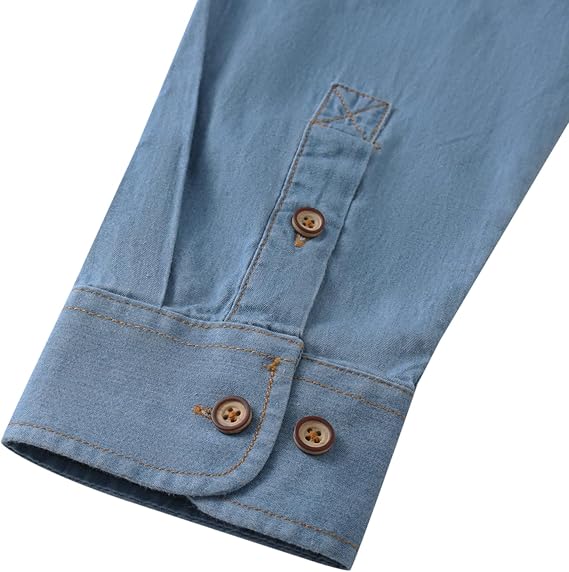 Men's Long Sleeve Denim Shirt �C Slim Fit Cotton Casual Button-Down