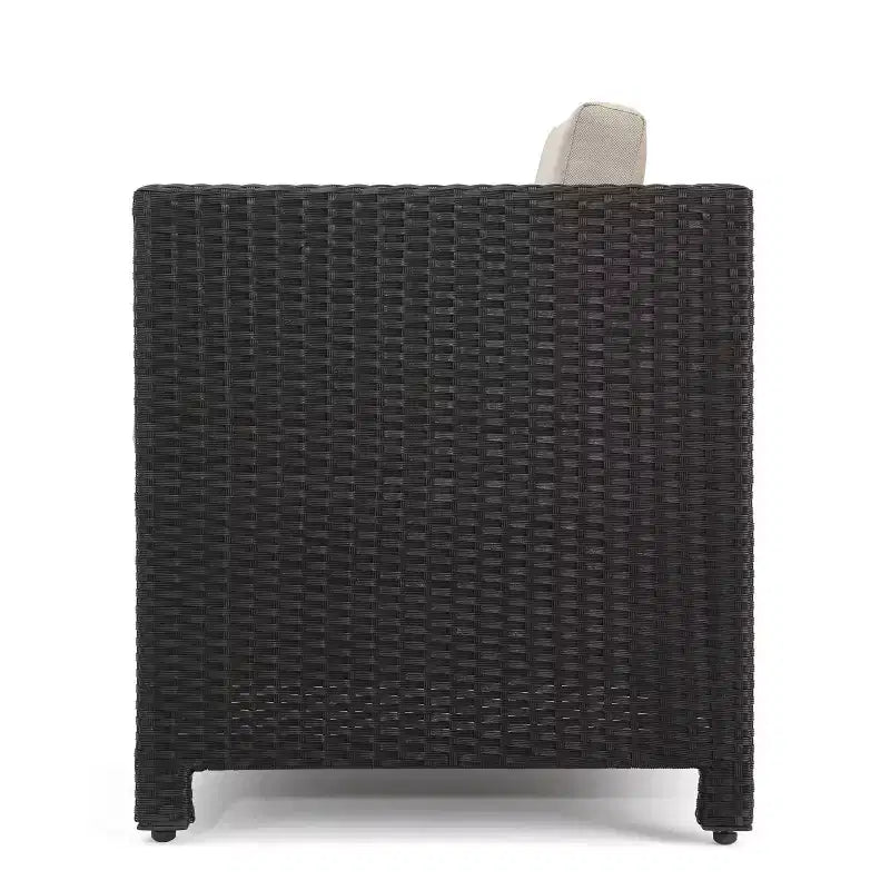Christopher Knight Home Puerta Outdoor Wicker 4 Seater Chat Set with Cushions