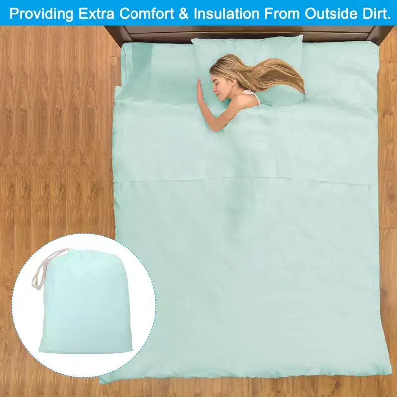 Unique Bargains Soft Lightweight Comfortable Travel Hotel Sleeping Bag Liner