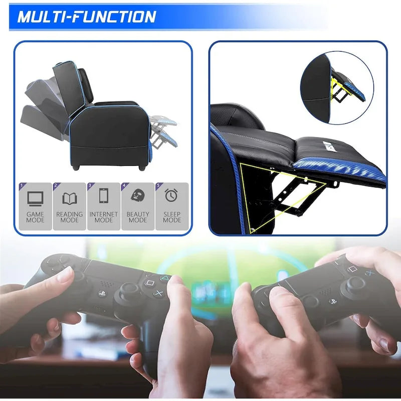 PU Leather Ergonomic Gaming Single Recliner Sofa for Living Room