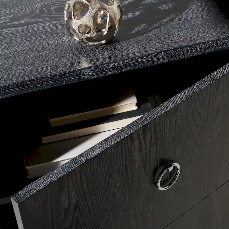 White and Gold Lacquer Chest - 24 W x 18 D x 26 H