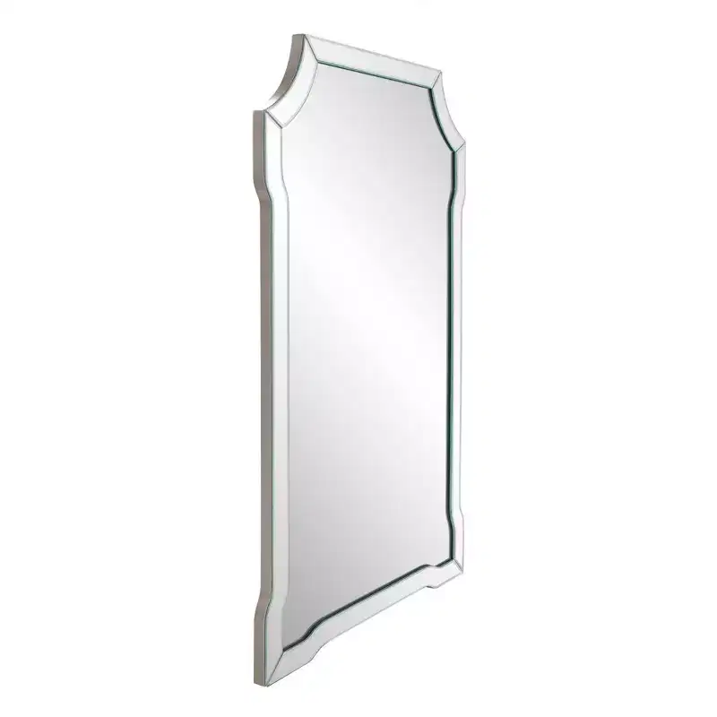 Howard Elliott 40"x24" Claudette Rectangular Beveled Wall Mirror with Mirrored Frame