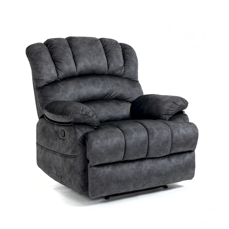 Extra-Large Manual Recliner Chair with Fabric Upholstery