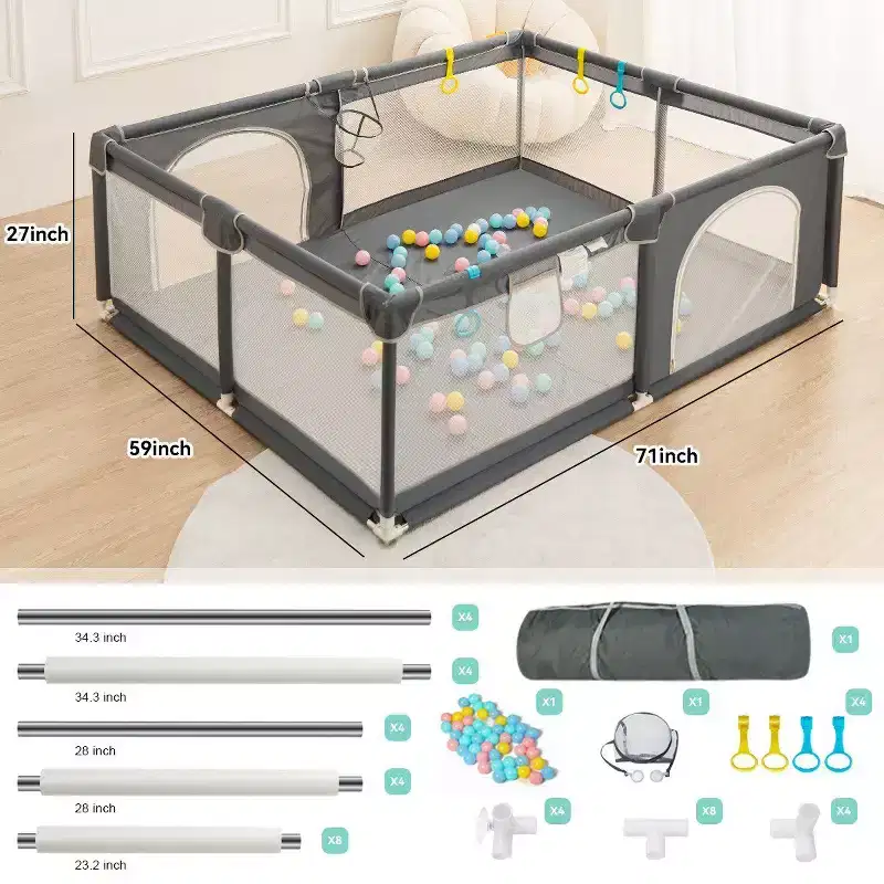 4-Panel Baby Playpen 71