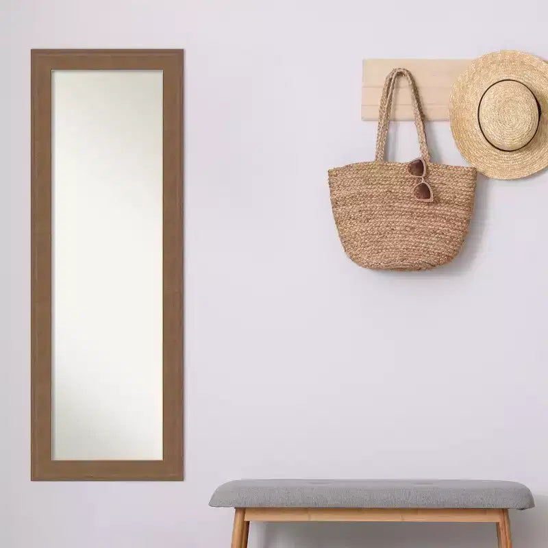 Non-Beveled Framed Full-Length Over-the-Door Mirror