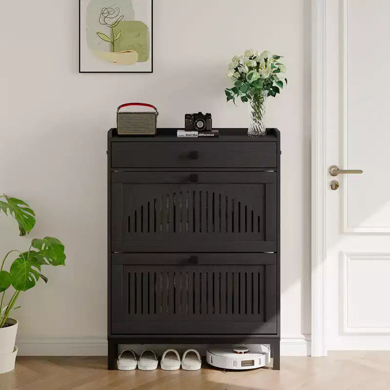 Shoe Storage Cabinet with 2 Flip Drawer, Shoes Organizer with with Top Drawer, Adjustable Shoe Rack