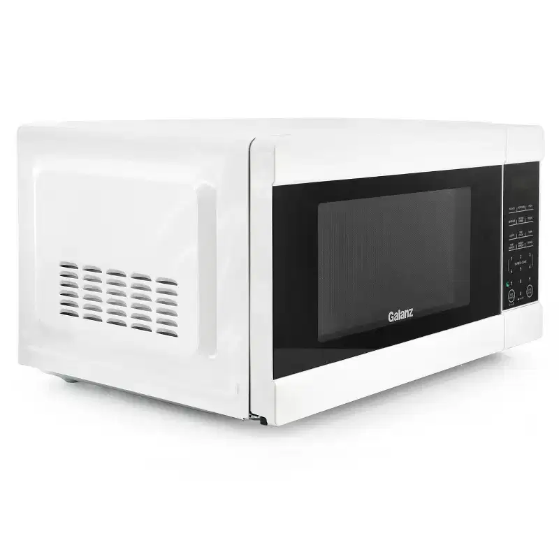 Galanz 1.1 cu ft 1000W Countertop Microwave Oven in White with One Touch Express Cooking