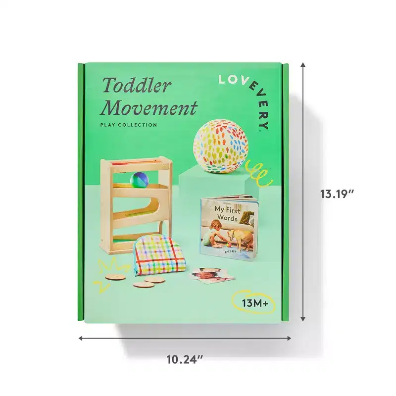 Lovevery Toddler Movement Play Collection Mini Kit 13m+ - 4pc: Creativity, Patterns, Sensory Development, Wooden