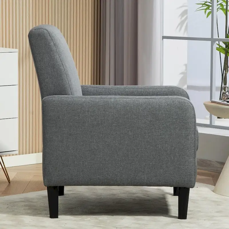 Accent Armchair with Solid Wood Frame and Padded Seat