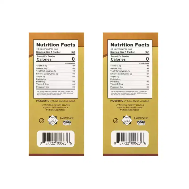 Health Garden Monk Fruit Packets 40 ct -2pack