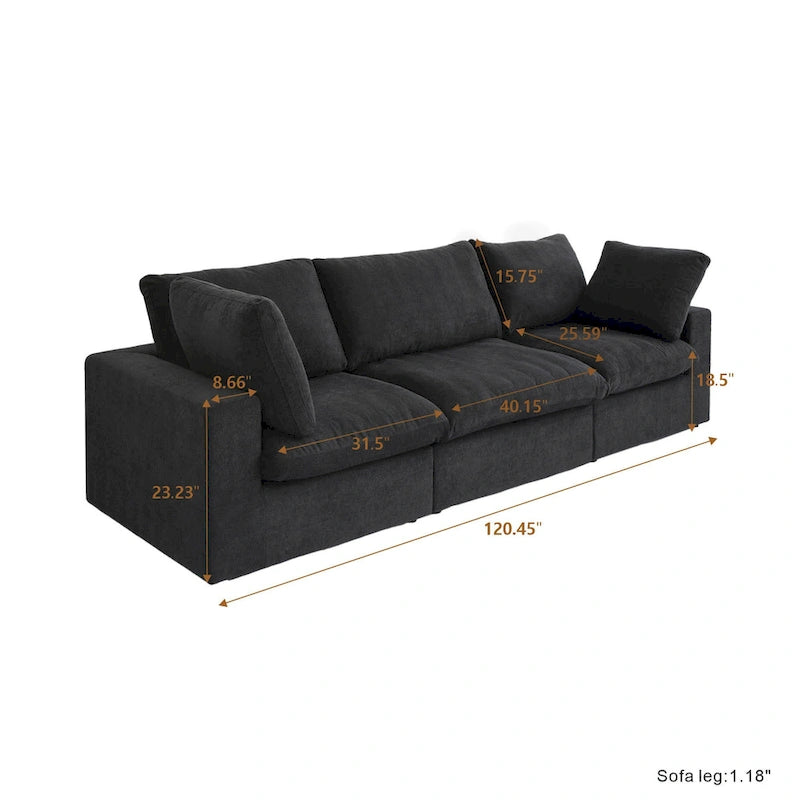Modern Modular Convertible Sectional Sofa Couch for Living Room