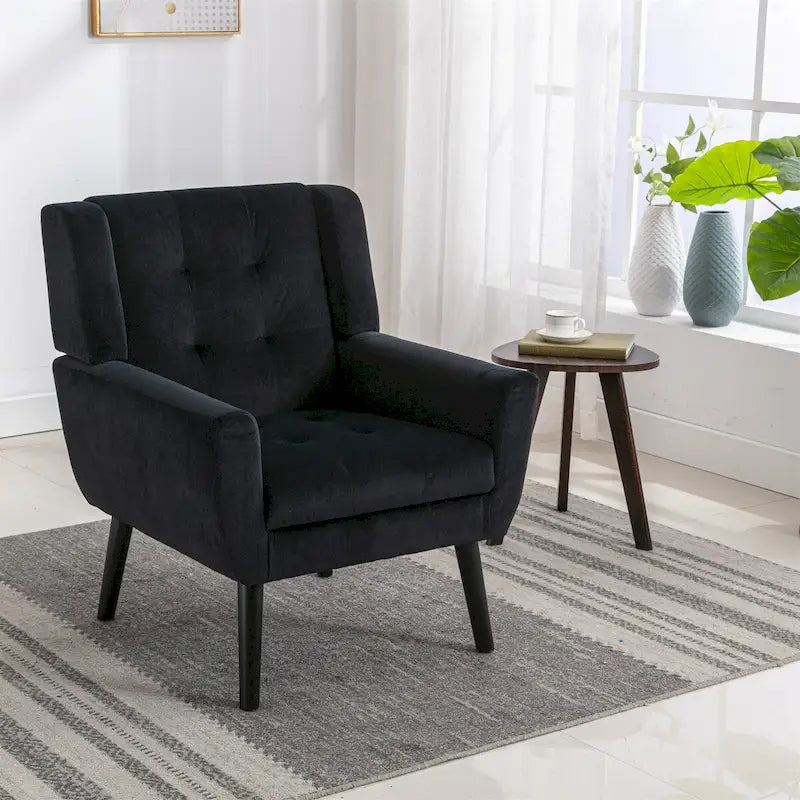 Soft Velvet Ergonomics Accent Chair for Living Room