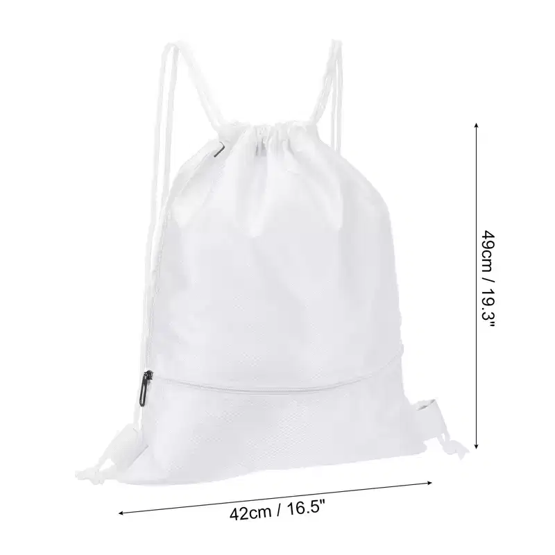 Unique Bargains Waterproof Adjustable Zip Pocket Drawstring Backpack Bags for Women Men