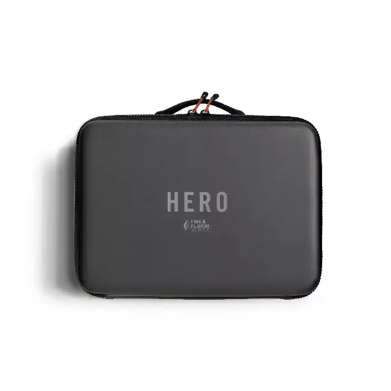 Fire & Flavor HERO Portable Charcoal Grill System with Case FFG3 Black