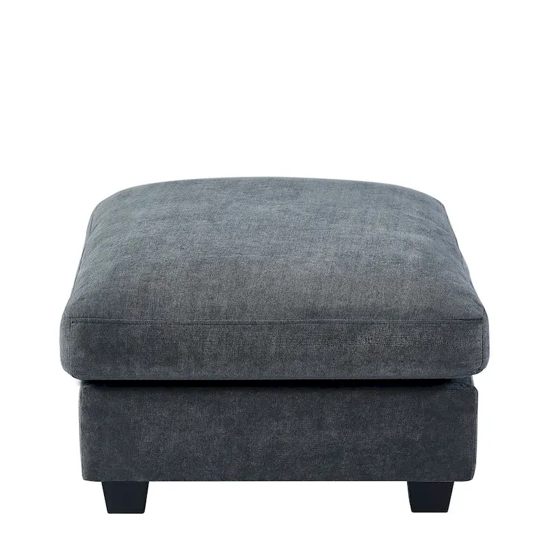 L-Shape Sectional Sofa with Reversible Chaise and Feather-Filled Cushions