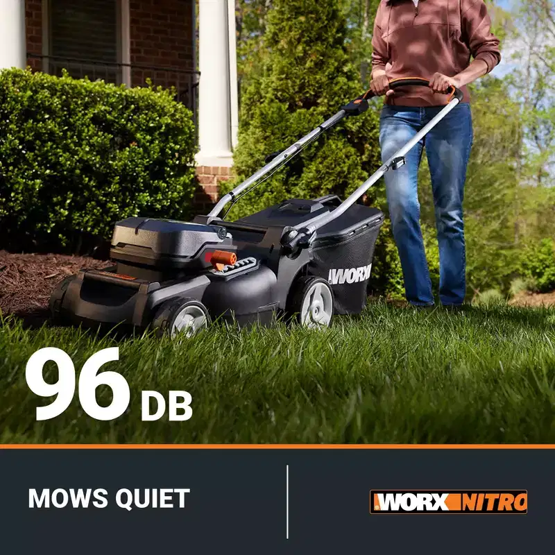 Worx Nitro WG737 40V 16 Cordless Push Lawn Mower with Brushless Motor (Batteries & Charger Included)