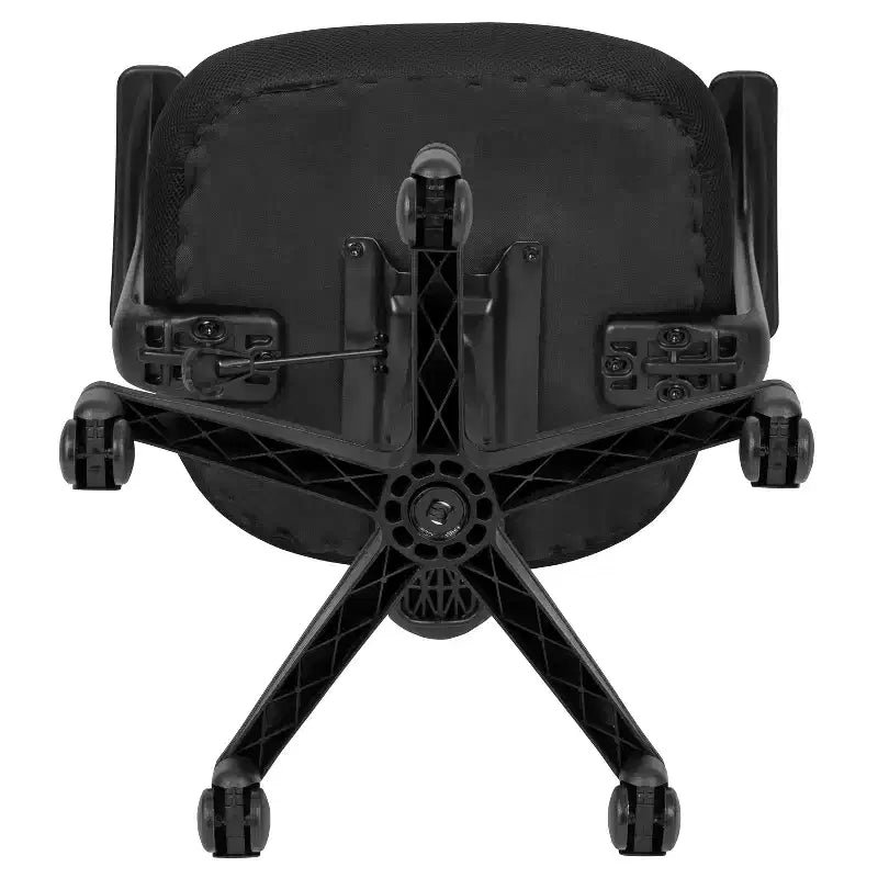 Mid-Back Black Mesh Swivel Task Office Chair with T-Arms