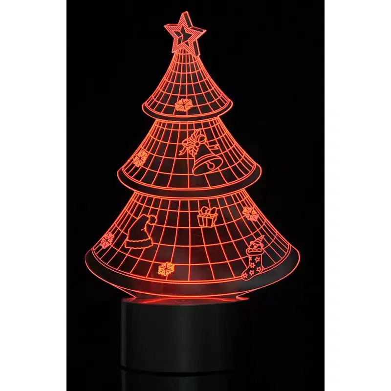 JuzToys 3D Christmas Tree Laser Cut Precision LED Lights