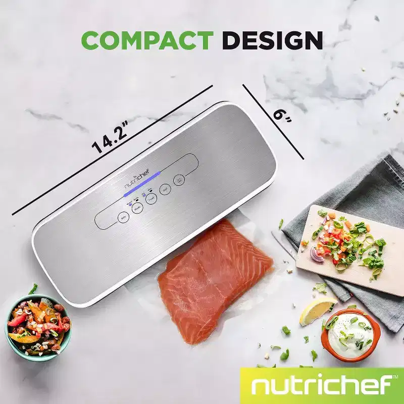 NutriChef Automatic Food Vacuum Sealer with Bottle Stopper
