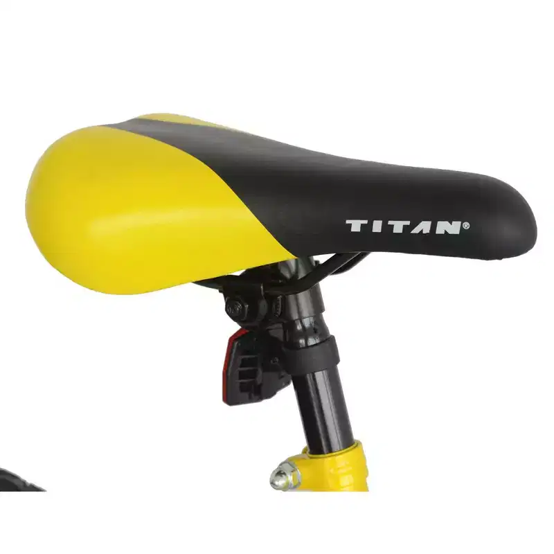 Titan Bikes Men's Pioneer 12-Speed Mountain Bike with Pull Brakes, Yellow