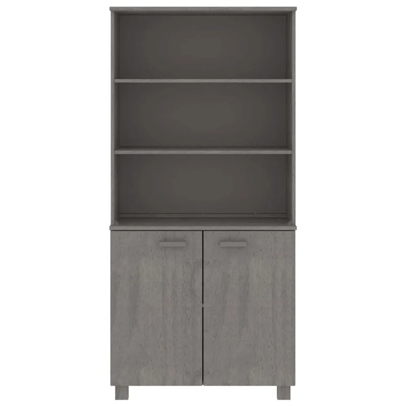 Drawer Cabinet Bookshelf with Storage Shelves Solid Wood Pine - 33.5 x 13.8 x 70.9