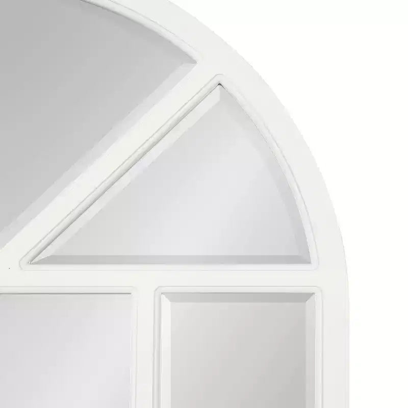Windowpane Mirror �C 24x36, White, Cathedral-Style